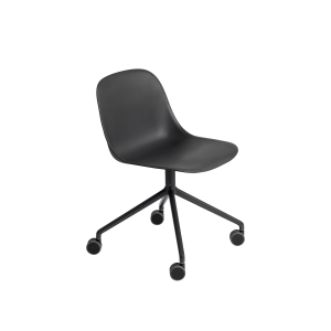 Krzesło obrotowe Fiber Swivel Black/Black Muuto 
