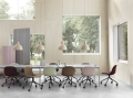 Krzesło obrotowe Fiber Swivel Black/Black Muuto 