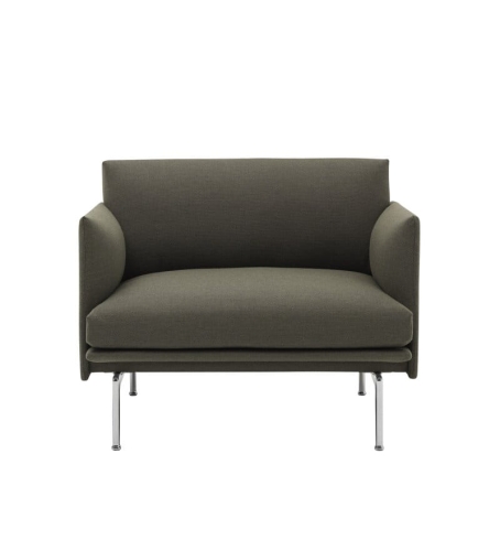 Fotel tapicerowany Outline Chrome/Remix Muuto