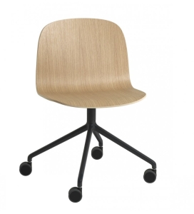 Krzesło obrotowe Visu Wide Oak/Black Muuto