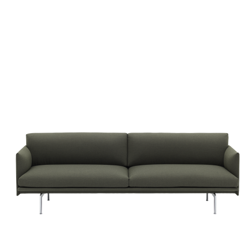 Sofa 3 osoba Outline Polished Aluminium/Remix Muuto 