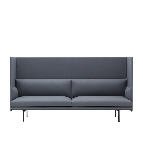 Sofa 3 -osobowa Outline Highback Black/Remix Muuto  