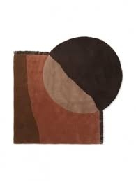 FERM LIVING dywan VIEW czerwono-brązowy 180 x 180 cm