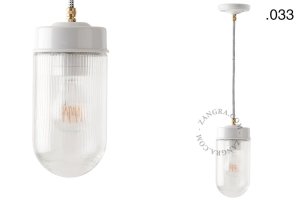 Oprawa z porcelanową bazą 033 clear glass ø 15 cm Zangra
