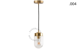 Lampa wisząca brass 004 clear glass Zangra
