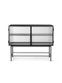 Witryna Haze Reeded glass Black Ferm Living 