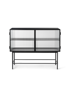 Witryna Haze Reeded glass Black Ferm Living 