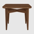 Stół B-Table Pivoting Round / Square American Walnut Matt Lacquered Gubi