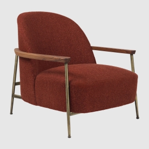 Fotel Sejour Antique brass / oak oiled Gubi 