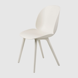 Krzesło Beetle Alabaster White/Alabaster White  plastic edition Gubi