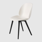 Krzesło Beetle Alabaster White/black plastic edition Gubi