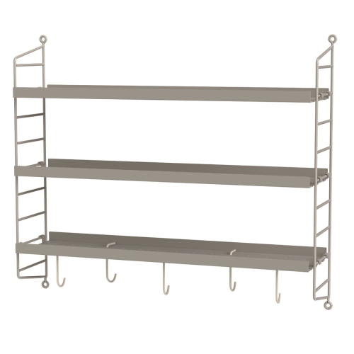 System BK ciemnoszary/metal Bathroom String Furniture