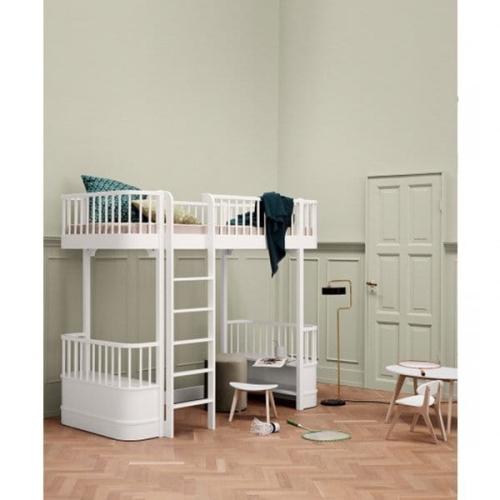 Łóżko Loft na antresoli Wood Collection białe Oliver Furniture