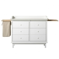 Komplet dwa wieszaki oraz torba  do komody z 6 szufladami Seaside Oliver Furniture