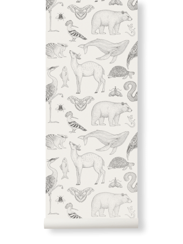Tapeta Katie Scott Animals Off-White Ferm Living 