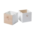 Szuflady pudełka Boxes Wood 2 lub 3 sztuki white/oak Oliver Furniture
