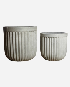 Donice Concrete śr. 40 i 50cm Light grey  - Zestaw 2 szt House Doctor