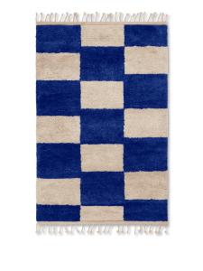 Dywan Mara Knotted Bright Blue/Off-White  120 x 180 Ferm Living