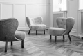 &Tradition fotel LITTLE PETRA VB1 orzech - obicie Hallingdal 130