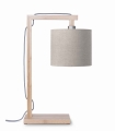 LAMPA STOŁOWA HIMALAYA BAMBUSOWA PODSTAWA, LNIANY ABAŻUR, WIELE KOLORÓW	- IT'S ABOUT ROMI