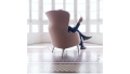 Fotel Ro ™ Wingback Ro + podnóżek Fritz Hansen  