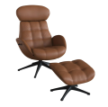 Fotel Wypoczynkowy Chester Z Podnóżkiem Omaha Cognac Brown Flexlux