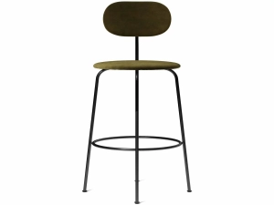 Krzesło Afteroom Plus, Counter Chair, Black Steel Base, Upholstered Seat Champion 1-3114-035, EU/CAL117 Foam
