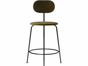 Krzesło Afteroom Plus, Bar Chair, Black Steel Base, Upholstered Seat Champion 1-3114-035, CMHR Foam