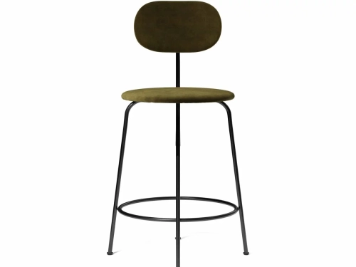 Krzesło Afteroom Plus, Bar Chair, Black Steel Base, Upholstered Seat Champion 1-3114-035, CMHR Foam