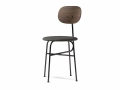 Krzesło Afteroom Plus, Dining Chair, Steel Base, Walnut Back, Upholstered Seat PC1T Black Base, EU/CAL117 Foam, 0152 (Grey/Dark) Remix, Kvadrat, Menu