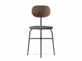 Krzesło Afteroom Plus, Dining Chair, Steel Base, Walnut Back, Upholstered Seat PC1T Black Base, EU/CAL117 Foam, 0152 (Grey/Dark) Remix, Kvadrat, Menu