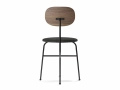 Krzesło Afteroom Plus, Dining Chair, Steel Base, Walnut Back, Upholstered Seat PC1T Black Base, EU/CAL117 Foam, 0152 (Grey/Dark) Remix, Kvadrat, Menu