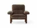 Fotel Brasilia, Dark Stained Oak/ Sheepskin, root Audo Copenhagen
