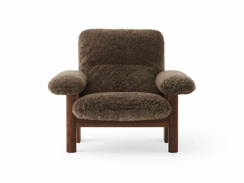 Fotel Brasilia, Dark Stained Oak/ Sheepskin, root Audo Copenhagen