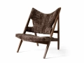 Fotel Knitting Dark Stained Oak, Sheepskin Root  Audo Copenhagen