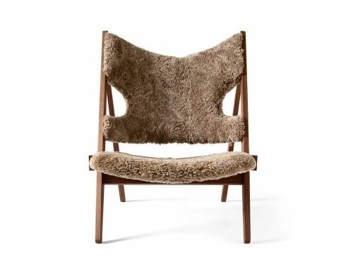 Fotel Knitting Walnut, Sheepskin, Sahara