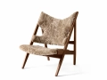 Fotel Knitting Walnut, Sheepskin, Sahara