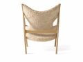 Fotel Knitting Natural Oak, Sheepskin Natur