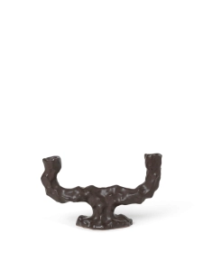 Świecznik Dito  - Double Dark Brown, Ferm Living  