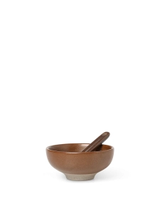 Moździerz Petite Salt Set - Chocolate, Ferm Living 