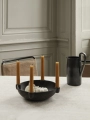 Miska Świecznik - Duży - Ceramika ciemnoszara, Ferm Living 