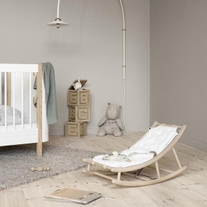 Bujak  Wood ROCKER, OAK/WHITE dla niemowląt Oliver Furniture różne kolory 