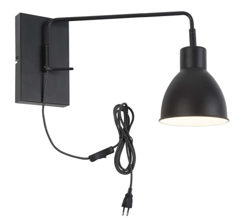 LAMPA ŚCIENNA NOTTINGHAM/W/B CZARNA It's About RoMi