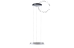 Wisząca szklana lampa czarna - Ø 37,5 cm Zangra