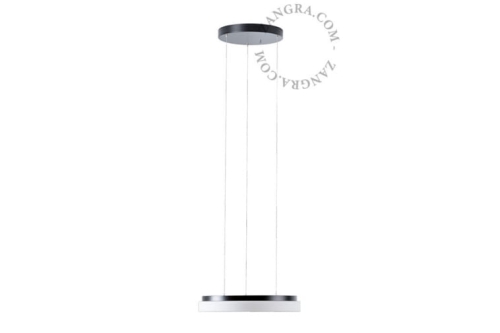 Wisząca szklana lampa czarna - Ø 37,5 cm Zangra