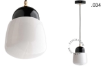 Wisząca lampa porcelana ze szklanym kloszem 034 Zangra