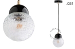 Wisząca lampa porcelana ze szklanym kloszem 031 Zangra