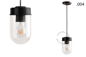 Wisząca lampa porcelana ze szklanym kloszem 004 Zangra
