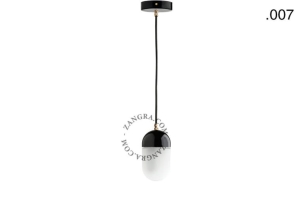 Wisząca lampa porcelana ze szklanym kloszem 007 Zangra    