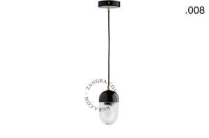 Wisząca lampa porcelana ze szklanym kloszem 008 Zangra    